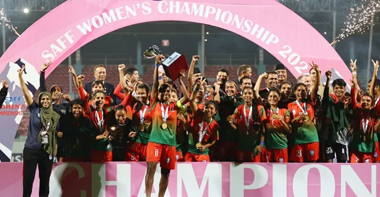 BFF announces Tk 1.5 crore bonus for SAFF-conquering Women's team 