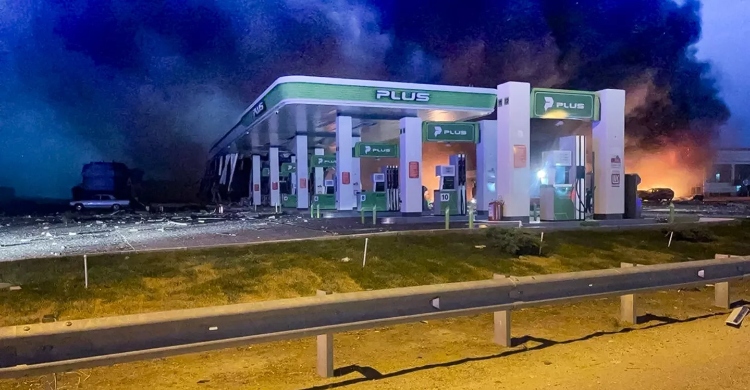 An explosion and an ensuing fire at a service station blast kills 12 in Russia’s Dagestan