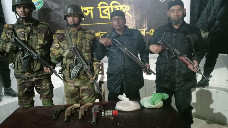 Joint forces recover firearms, ammunitions in Rajshahi