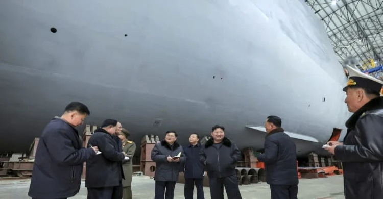 North Korea's Kim inspects 'nuclear-powered submarine' project