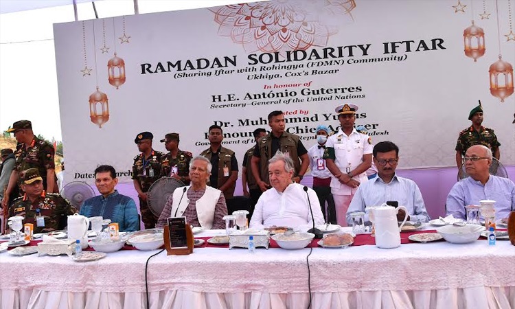 CA, UN chief take iftar with 100,000 Rohingyas in Ukhiya