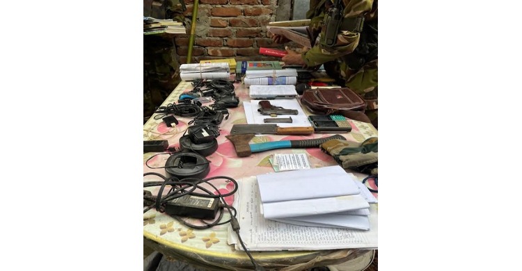 Huge arms, ammo recovered from UPDF hideout in Panchhari deep forest