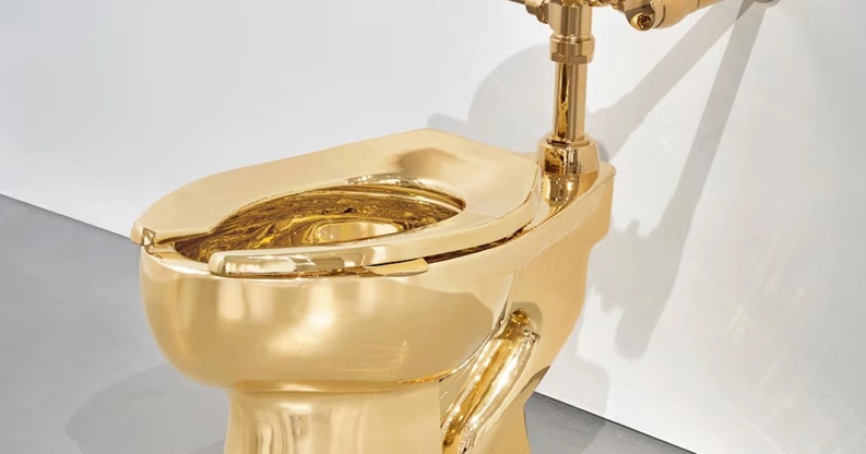 Solid gold toilet set for auction with $10 million starting price